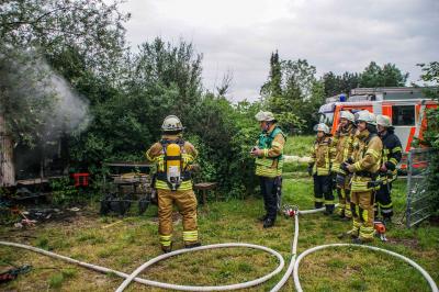 Esslingen Mettingen: Brand auf Spielplatzgelaende